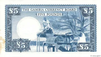 Gambia 5 Pounds, 1965-1970 reverse