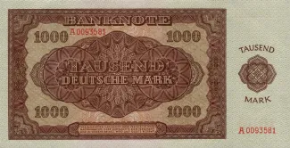 German Democratic Republic 1.000 Mark, 1948 reverse