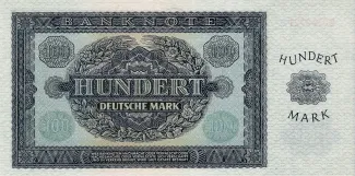 German Democratic Republic 100 Mark, 1948 reverse