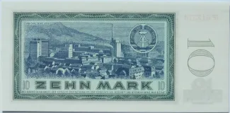 German Democratic Republic 10 Mark, 1964 reverse