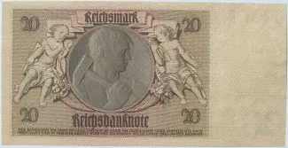 German Democratic Republic 20 Mark, 1948 reverse