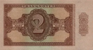 German Democratic Republic 2 Mark, 1948 reverse