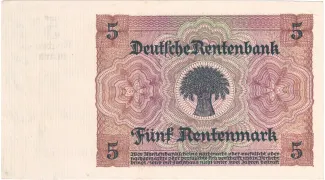 German Democratic Republic 5 Mark, 1948 reverse