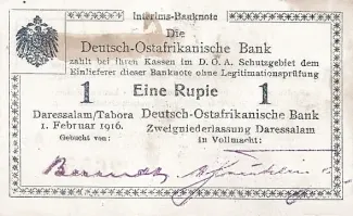 German East Africa 1 Rupie, 1916 image