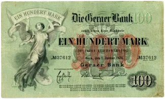 German States 100 Mark, 1874 obverse