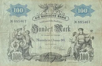 German States 100 Mark, 1890-1907 obverse