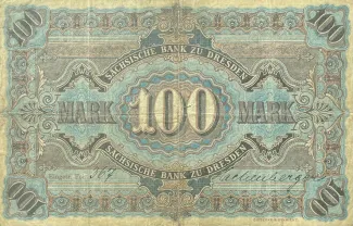 German States 100 Mark, 1890-1911 reverse