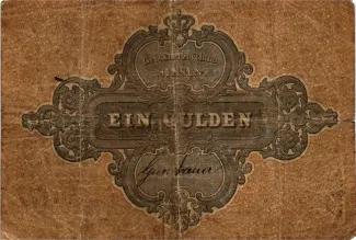 German States 1 Gulden, 1865 reverse