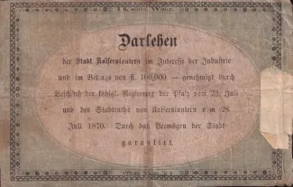 German States 1 Gulden, 1870 reverse
