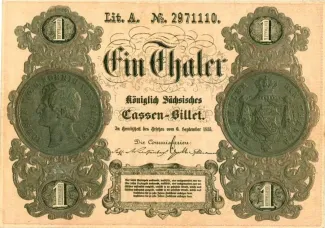 German States 1 Thaler, 1855 obverse