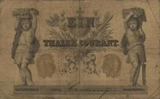 German States 1 Thaler, 1861 reverse