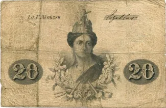 German States 20 Thaler, 1854 reverse