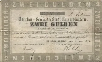 German States 2 Gulden, 1870 obverse