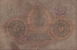 German States 5 Thaler, 1867 reverse
