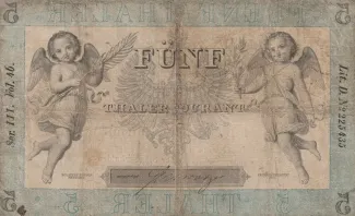 German States 5 Thaler, 1856 reverse