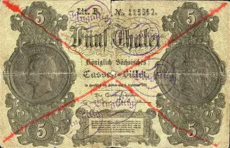 German States 5 Thaler, 1855 obverse