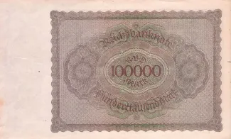 Germany 100.000 Mark, 1923 reverse