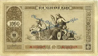 Germany 1,000 Mark, 1876 P-11 reverse