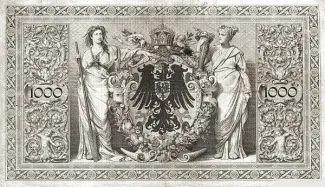 Germany 1.000 Mark, 1884-1891 reverse