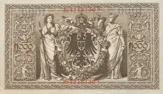 Germany 1.000 Mark, 1895-1910 reverse