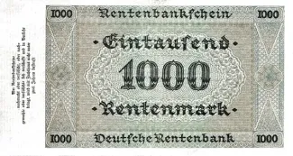 Germany 1.000 Rentenmark, 1923 reverse