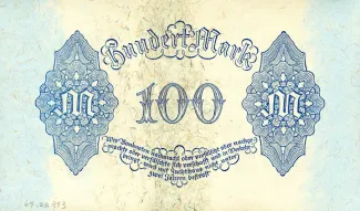 Germany 100 Mark, 1922 reverse