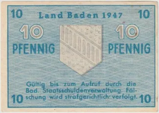 Germany 10 Pfennigs, 1947 reverse