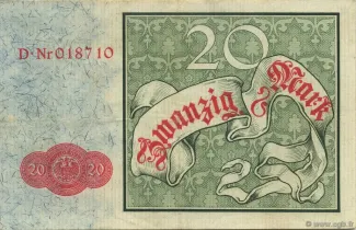 Germany 20 Mark, 1882 reverse