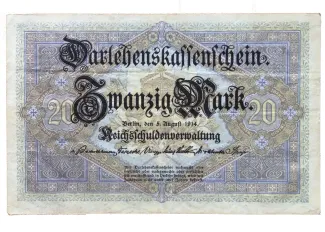 Germany 20 Mark, 1914 reverse