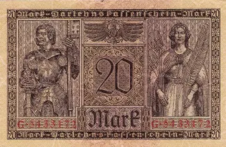 Germany 20 Mark, 1918 reverse