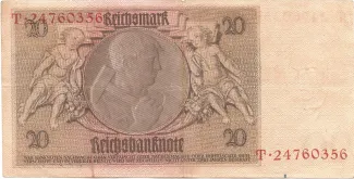 Germany 20 Reichsmark, 1929 reverse