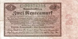 Germany 2 Rentenmark, 1923 obverse