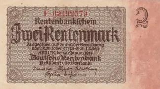 Germany 2 Rentenmark, 1937 obverse