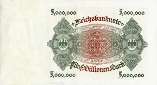Germany 5.000.000 Mark, 1923 reverse