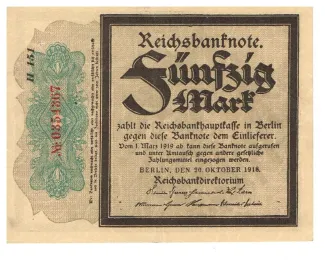 Germany 50 Mark, 1918 P-64 obverse