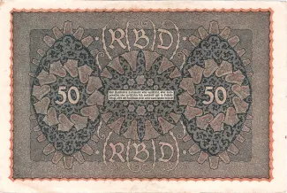 Germany 50 Mark, 1919 reverse