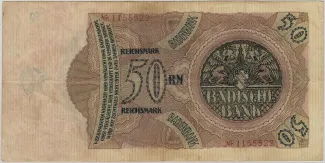 Germany 50 Reichsmark, 1924 reverse