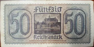Germany 50 Reichsmark, 1939-1945 reverse