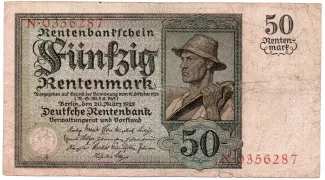 Germany 50 Rentenmark, 1925 obverse