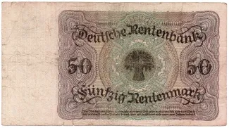 Germany 50 Rentenmark, 1925 reverse