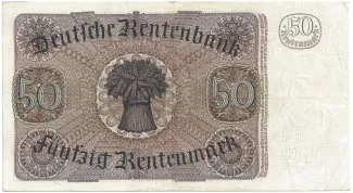 Germany 50 Rentenmark, 1934 reverse