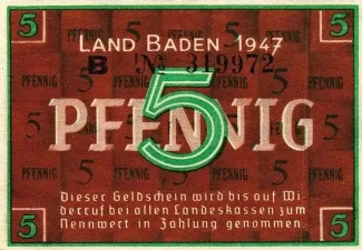 Germany 5 Pfennigs, 1947 obverse