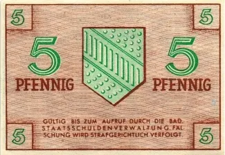 Germany 5 Pfennigs, 1947 reverse