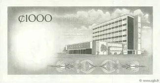 Ghana 1.000 Cedis, 1965 reverse