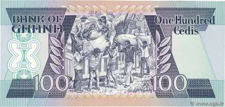 Ghana 100 Cedis, 1983-1991 reverse