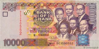 Ghana 10.000 Cedis, 2002-2006 obverse