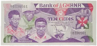 Ghana 10 Cedis, 1984 obverse