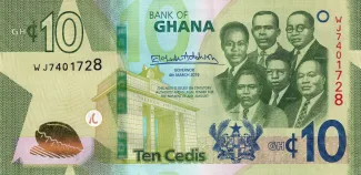 Ghana 10 Cedis, 2019-2022 obverse