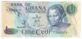 Ghana 1 Cedi, 1973-1978 obverse