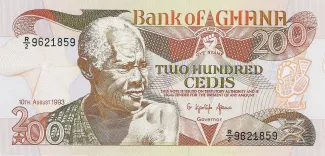 Ghana 200 Cedis, 1983-1993 obverse